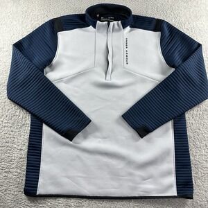 Under Armour Sweater Mens XL Blue White UA M Storm Daytone‎ Golf Waterproof